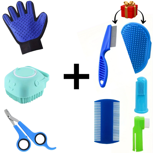 Kit cuidado para mascotas de 3 Uds + 5 de Regalo